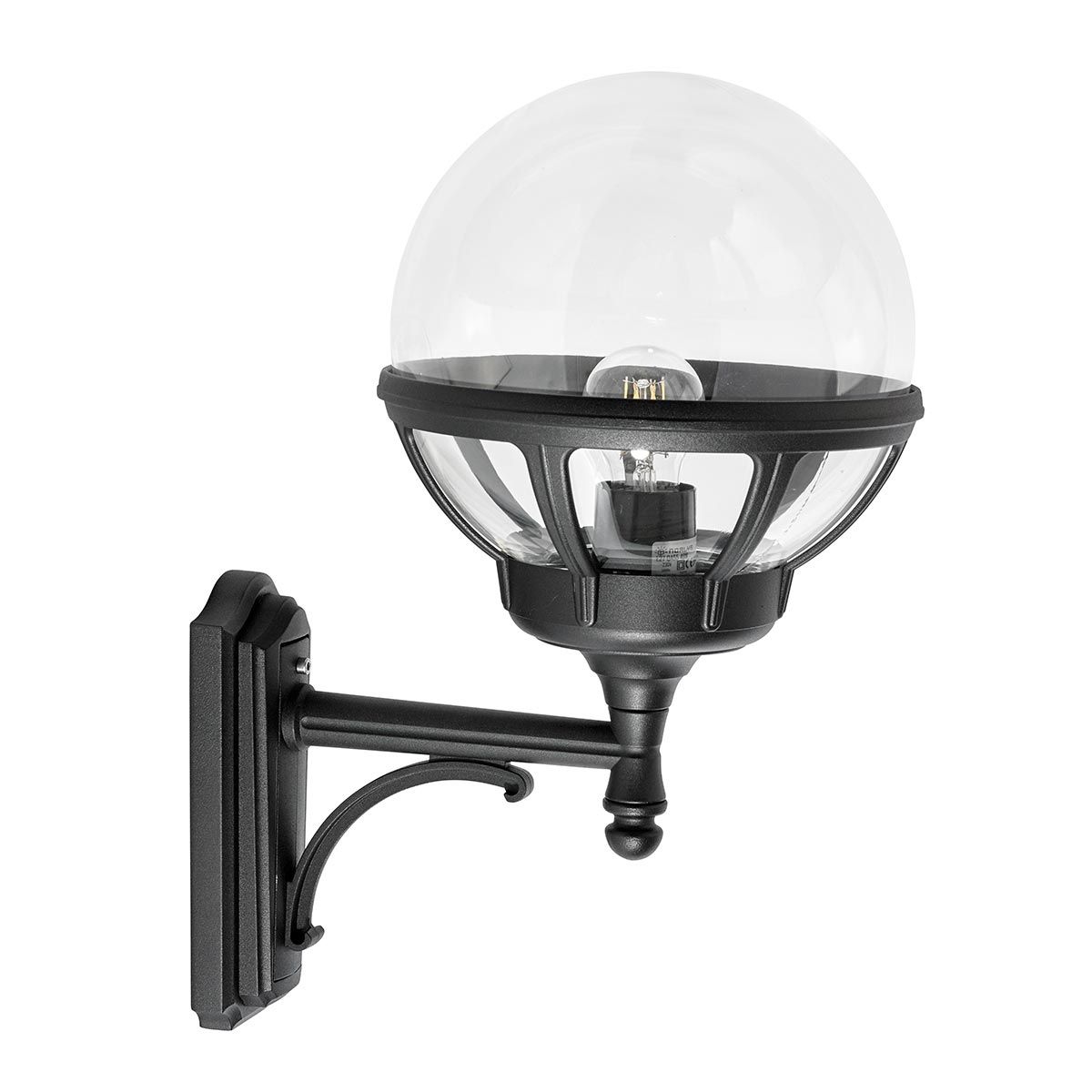 Norlys Bologna Single Up Wall Light - Black