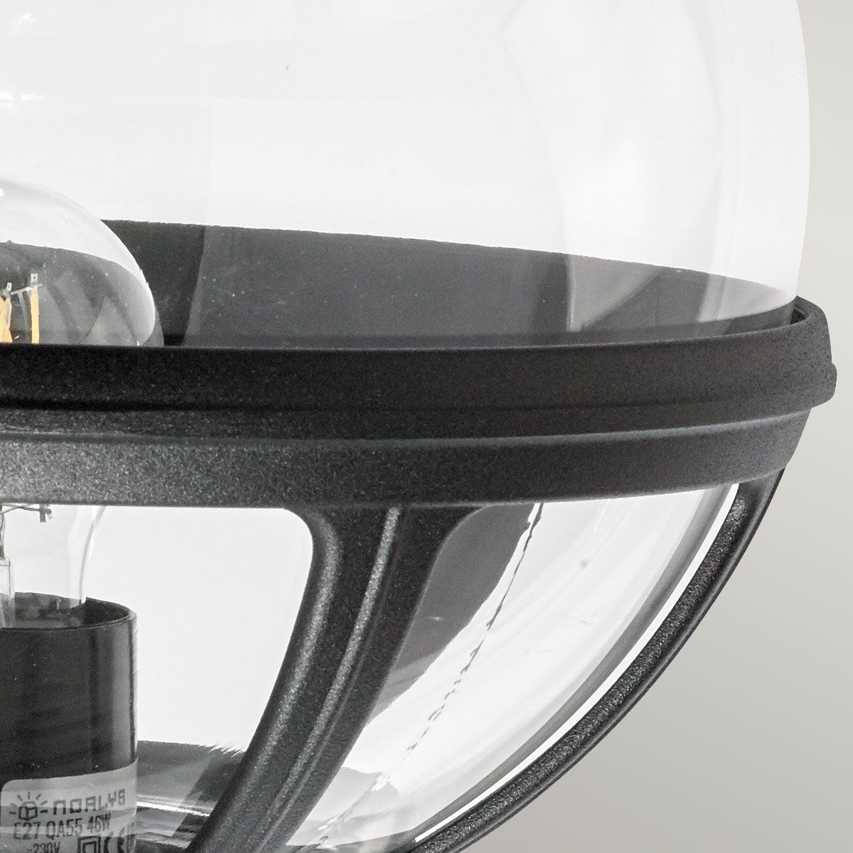 Norlys Bologna Single Up Wall Light - Black