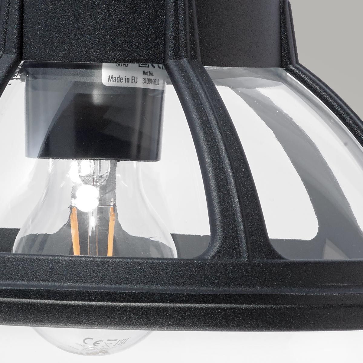 Norlys Bologna Single Down Wall Light - Black