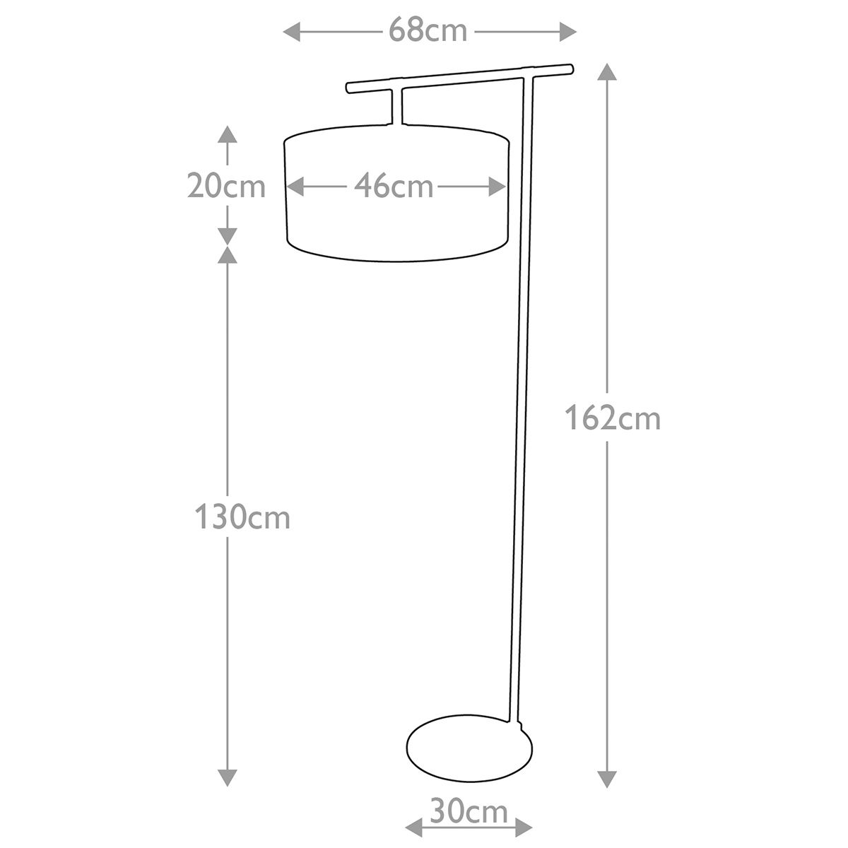 Elstead Balance Single Floor Lamp - White & Polished Nickel
