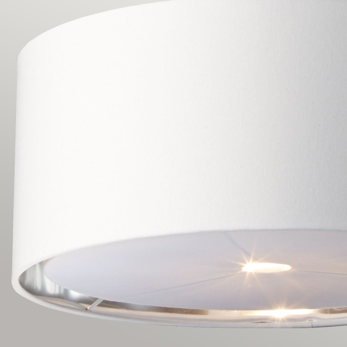 Elstead Balance Single Pendant - White & Polished Nickel