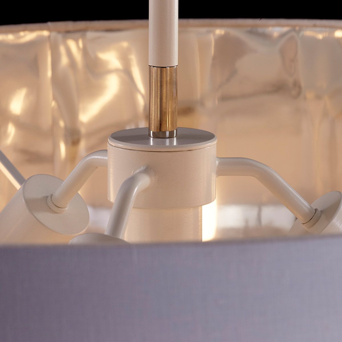 Elstead Balance Single Pendant - White & Polished Nickel