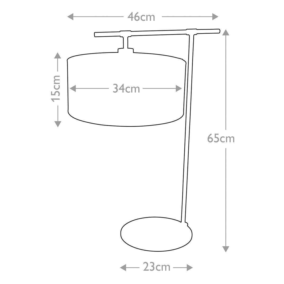 Elstead Balance 1 Light Table Lamp - Black & Polished Brass