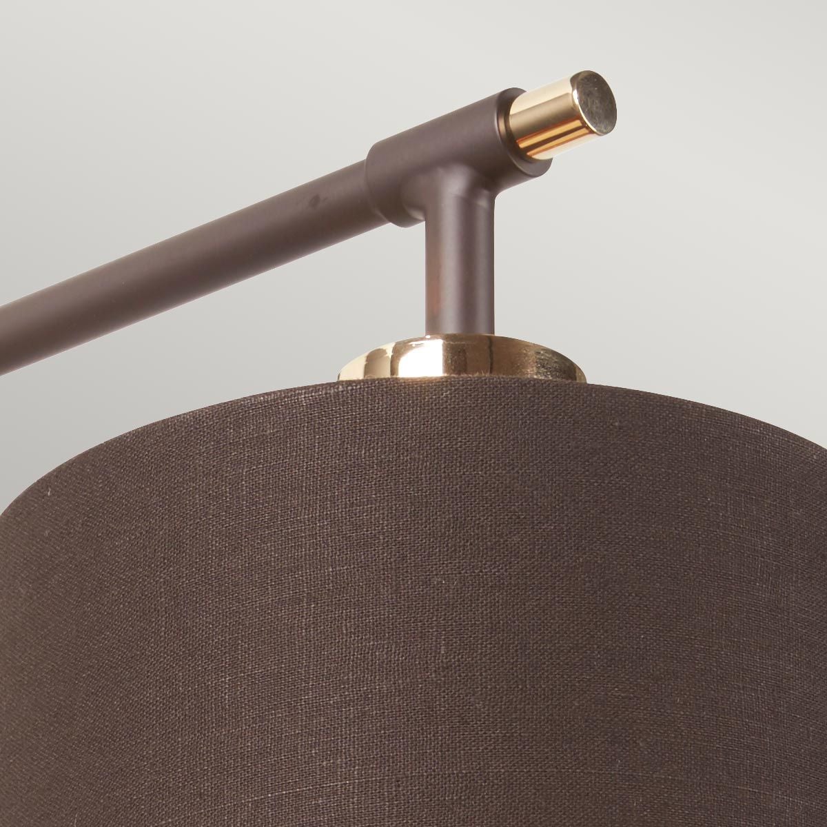 Elstead Balance Single Wall Light - Brown & Polished Brass