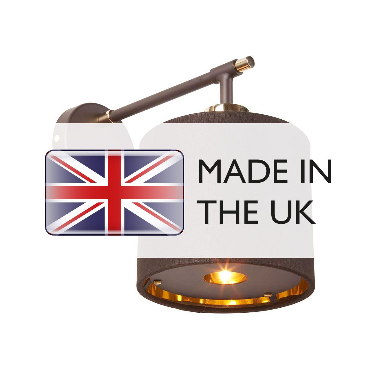 Elstead Balance Single Wall Light - Brown & Polished Brass