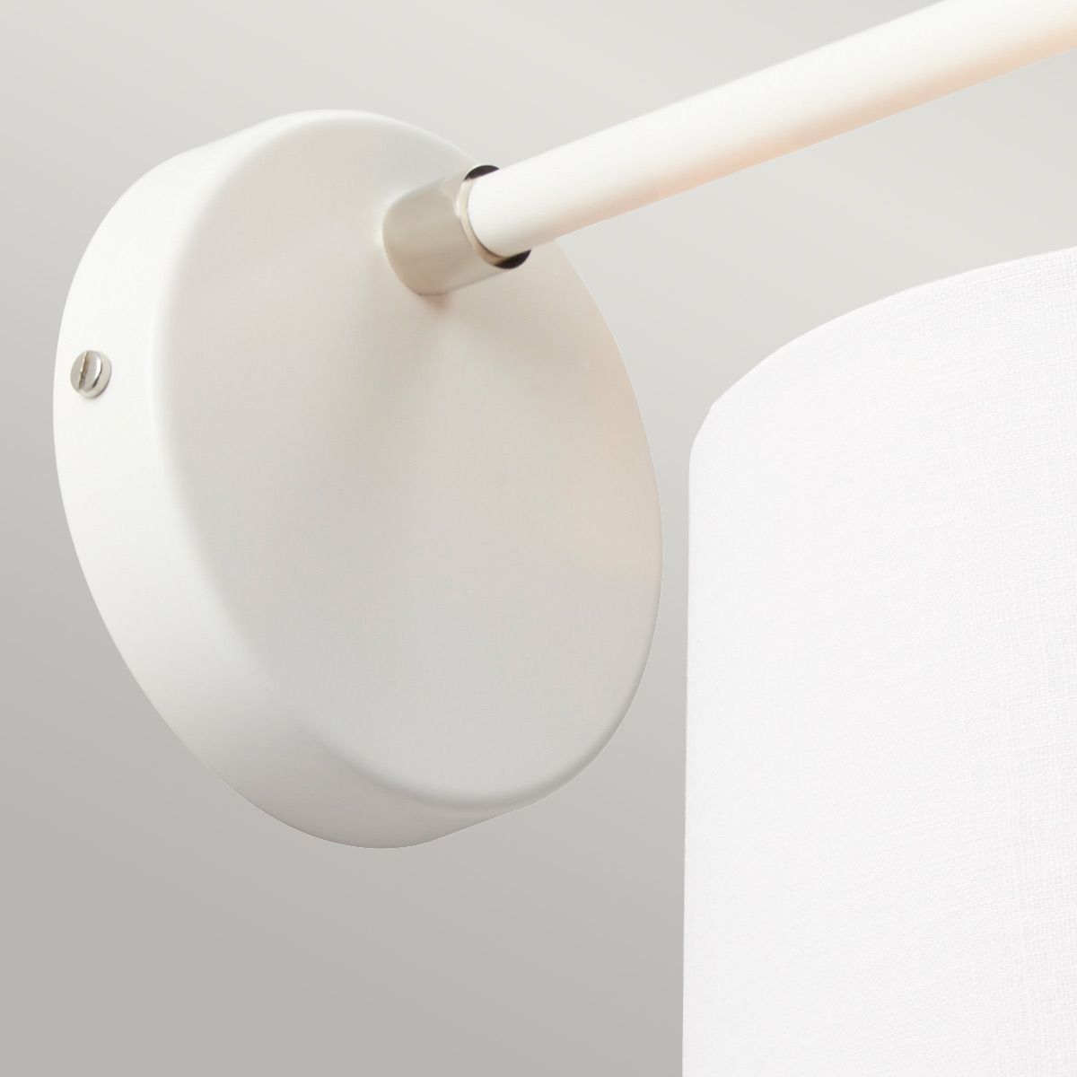 Elstead Balance Single Wall Light - White & Polished Nickel