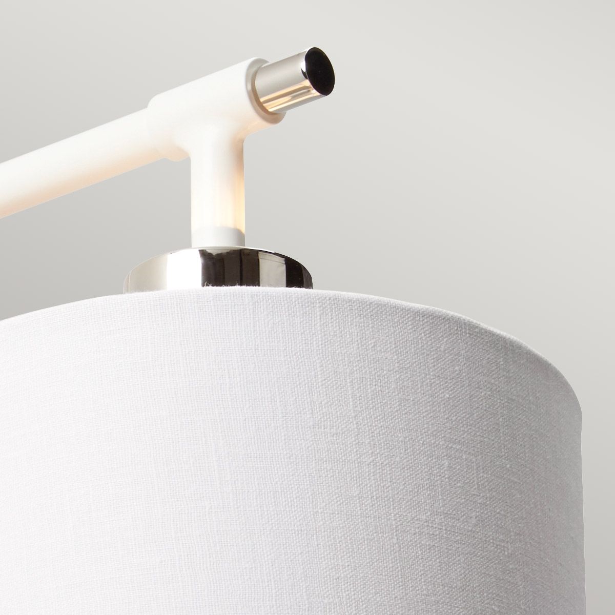 Elstead Balance Single Wall Light - White & Polished Nickel