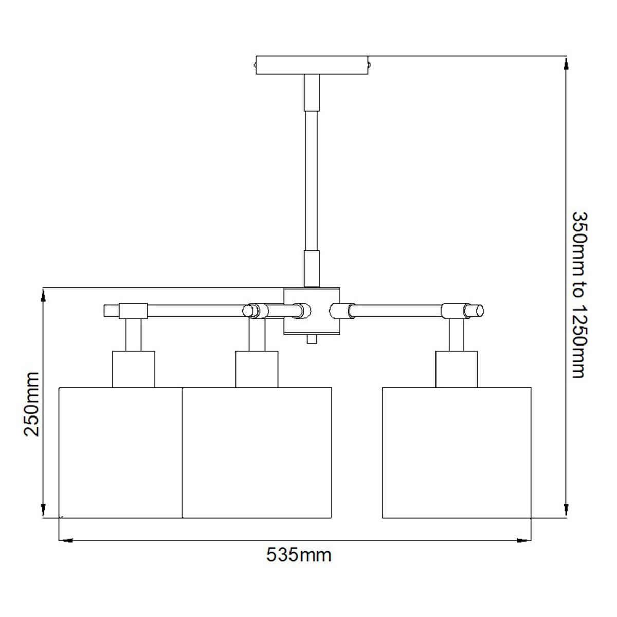 Elstead Balance 5 Light Chandelier - Black & Polished Nickel
