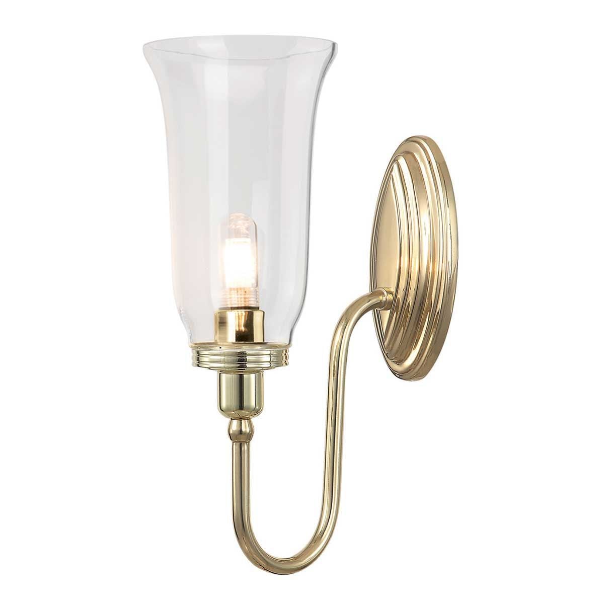 Elstead Blake Single Bathroom Wall Light - Polished Brass