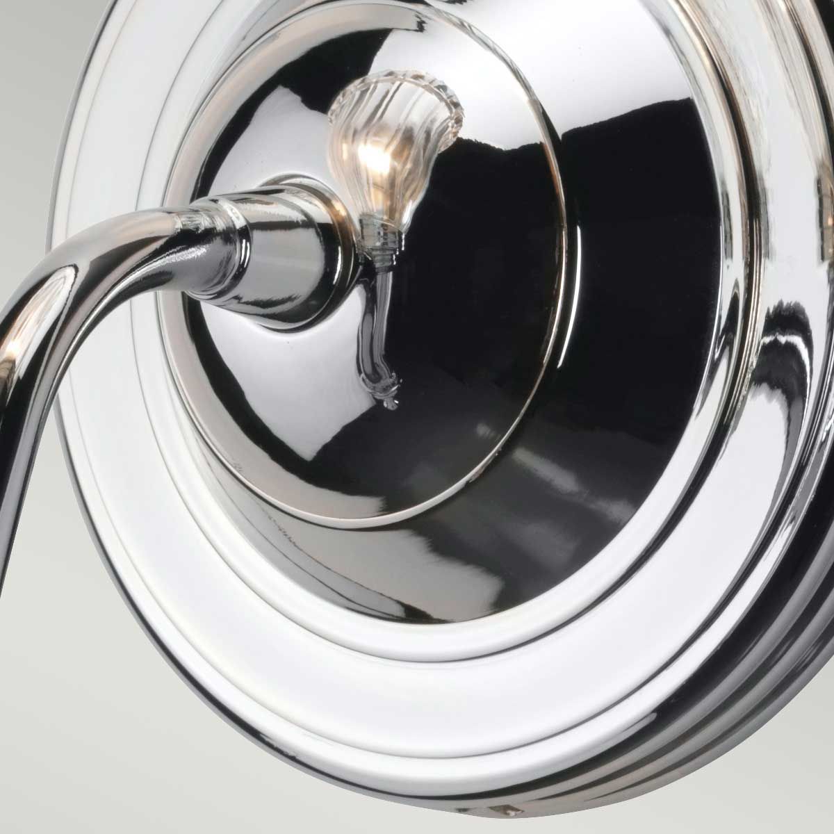 Elstead Carroll Tall Single Bathroom Wall Light - Polished Chrome