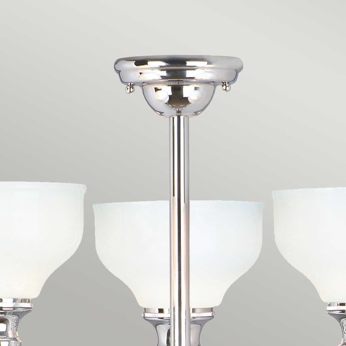 Elstead Cheadle 3 Light Bathroom Semi-Flush Fitting - Polished Chrome