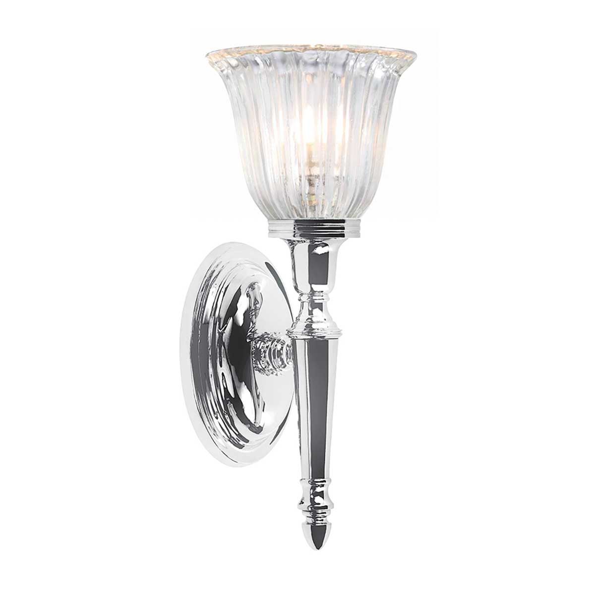 Elstead Dryden Single Bathroom Wall Light - Polished Chrome