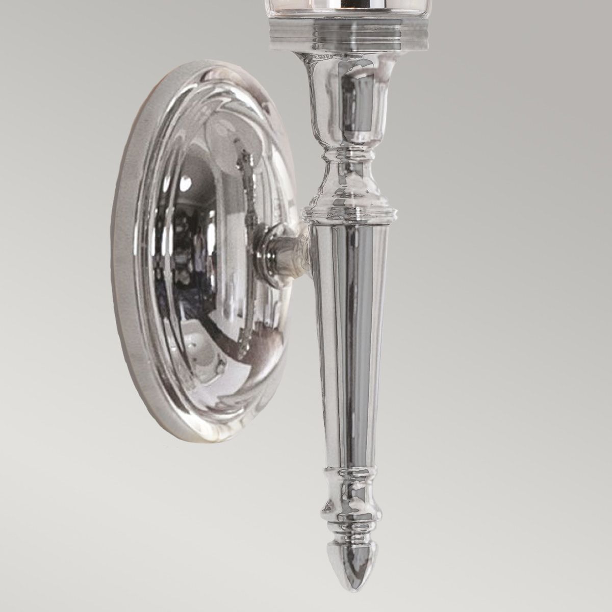 Elstead Dryden Tall Single Bathroom Wall Light - Polished Chrome