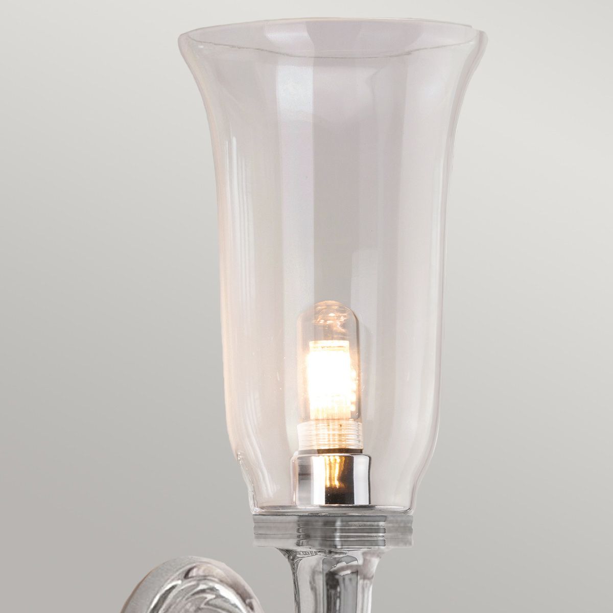 Elstead Dryden Tall Single Bathroom Wall Light - Polished Chrome