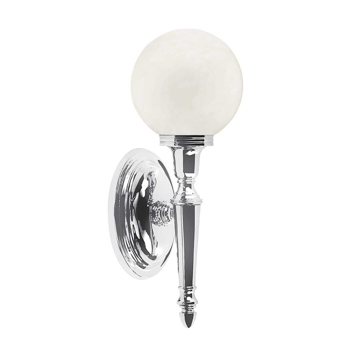 Elstead Dryden Round Single Bathroom Wall Light - Polished Chrome