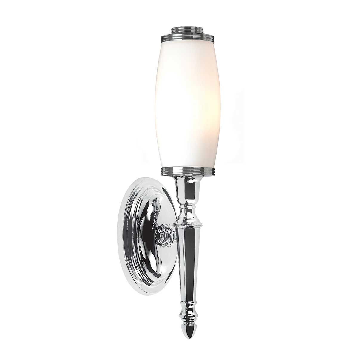 Elstead Dryden Cylindrical Single Bathroom Wall Light - Polished Chrome