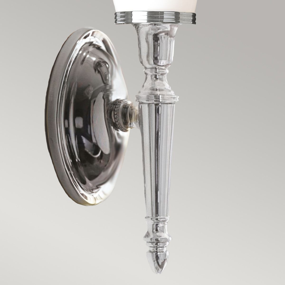 Elstead Dryden Cylindrical Single Bathroom Wall Light - Polished Chrome
