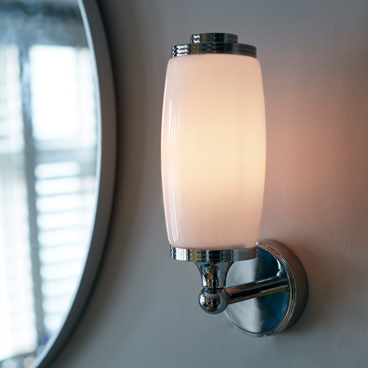 Elstead Eliot Single Bathroom Wall Light- Polished Chrome
