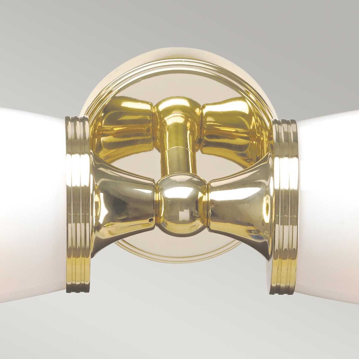 Elstead Eliot Two Light Bathroom Wall Light - Polished Brass
