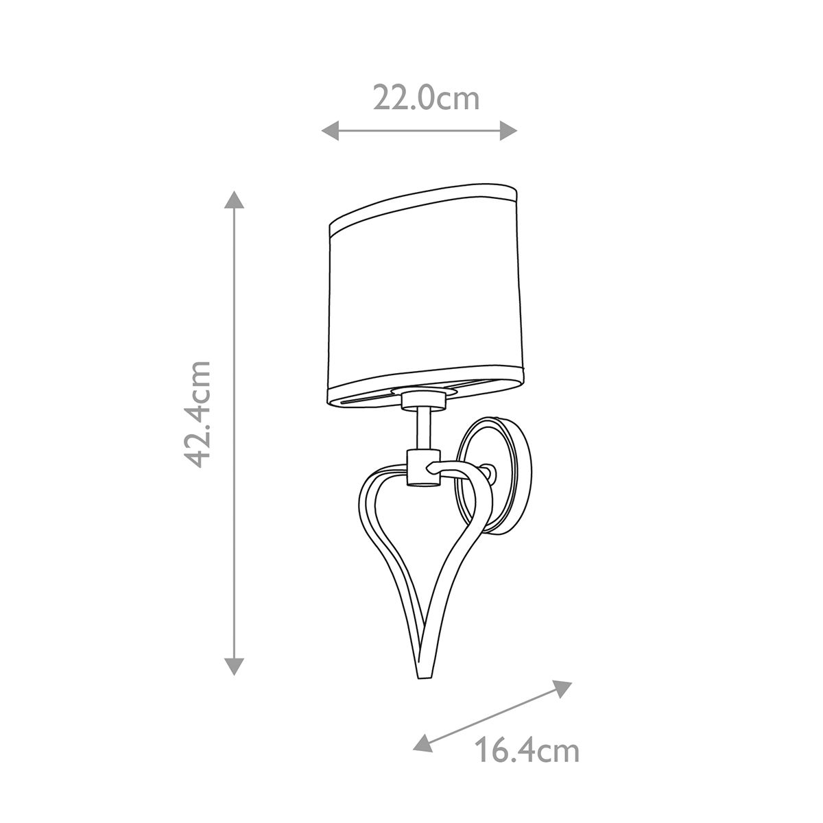 Elstead Falmouth 2 Light Bathroom Wall Light - Polished Chrome
