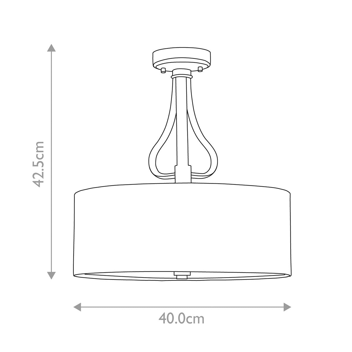 Elstead Falmouth 3 Light Bathroom Semi-Flush Fitting - French Gold