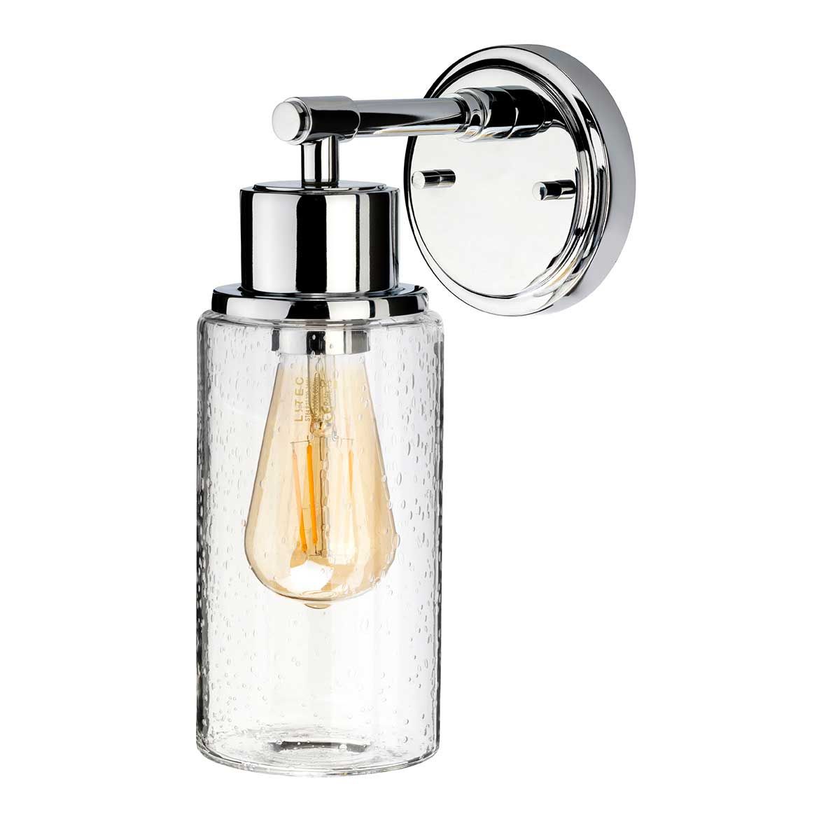 Elstead Morvah Single Bathroom Wall Light - Polished Chrome