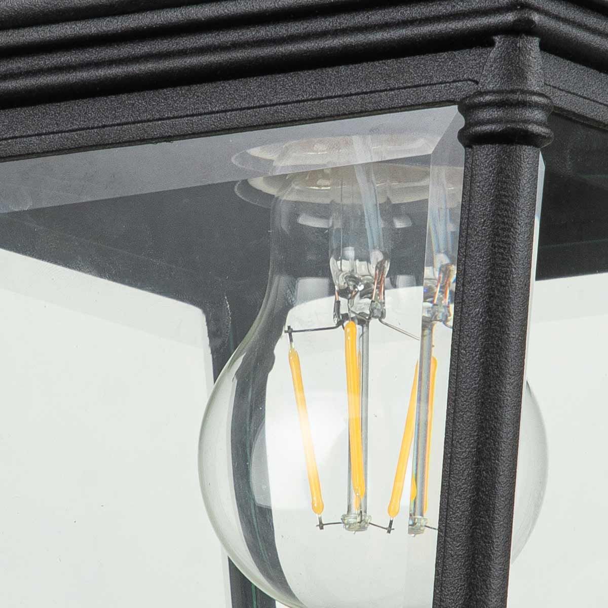 Elstead Bayview Single Medium Wall Lantern - Black