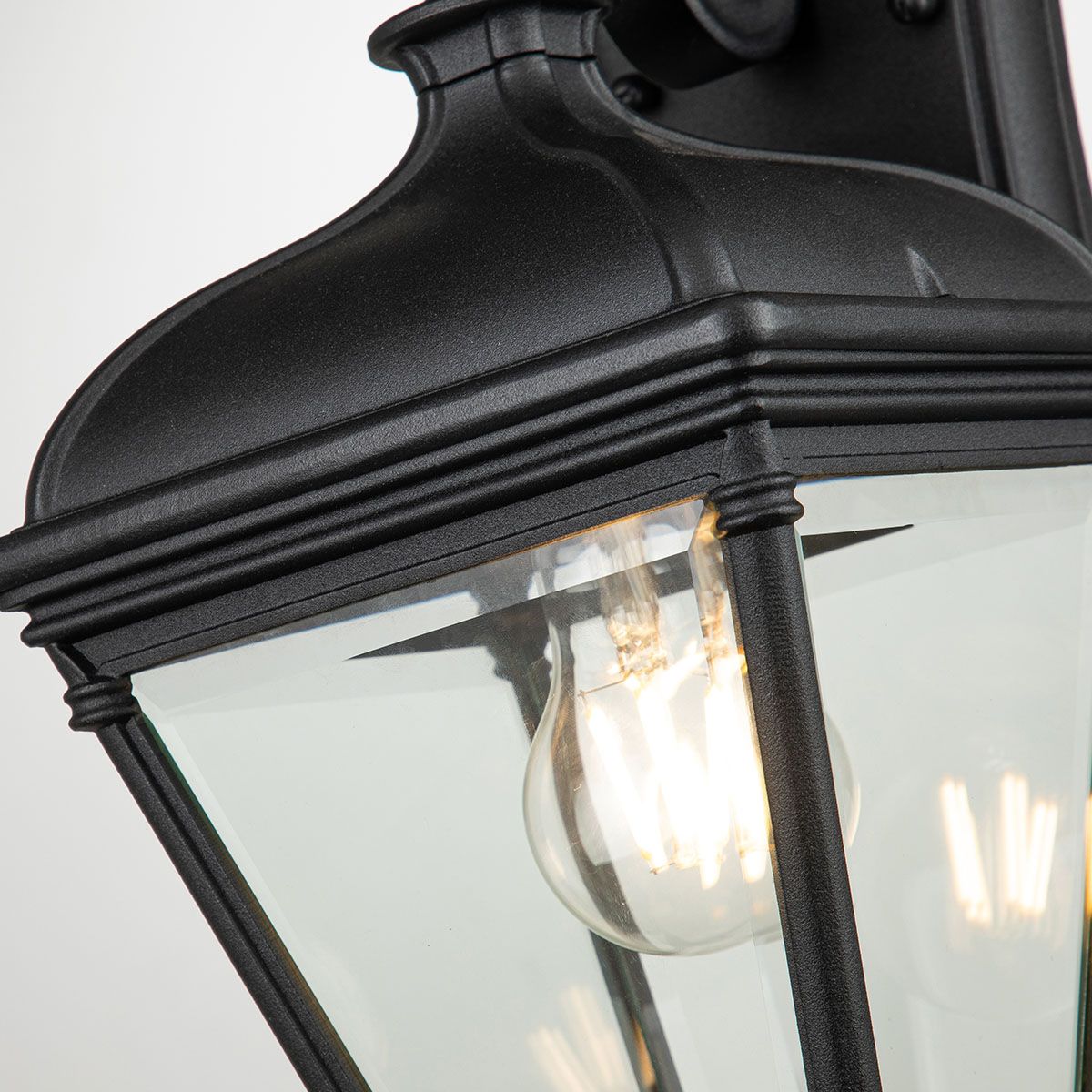 Elstead Bayview Single Medium Wall Lantern - Black