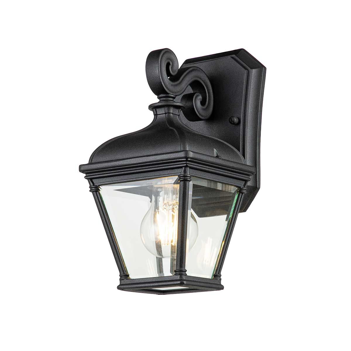 Elstead Bayview Single Small Wall Lantern - Black