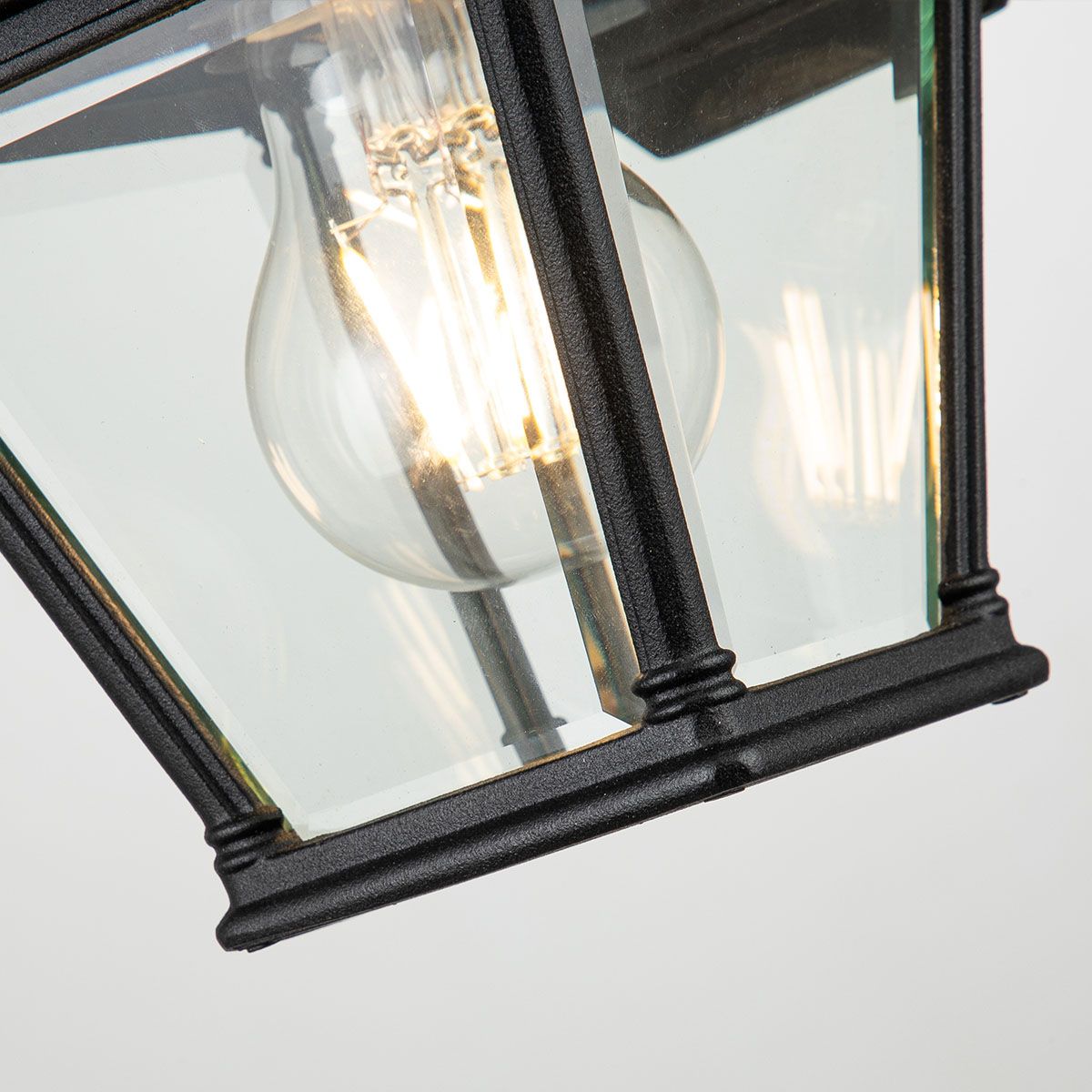 Elstead Bayview Single Small Wall Lantern - Black