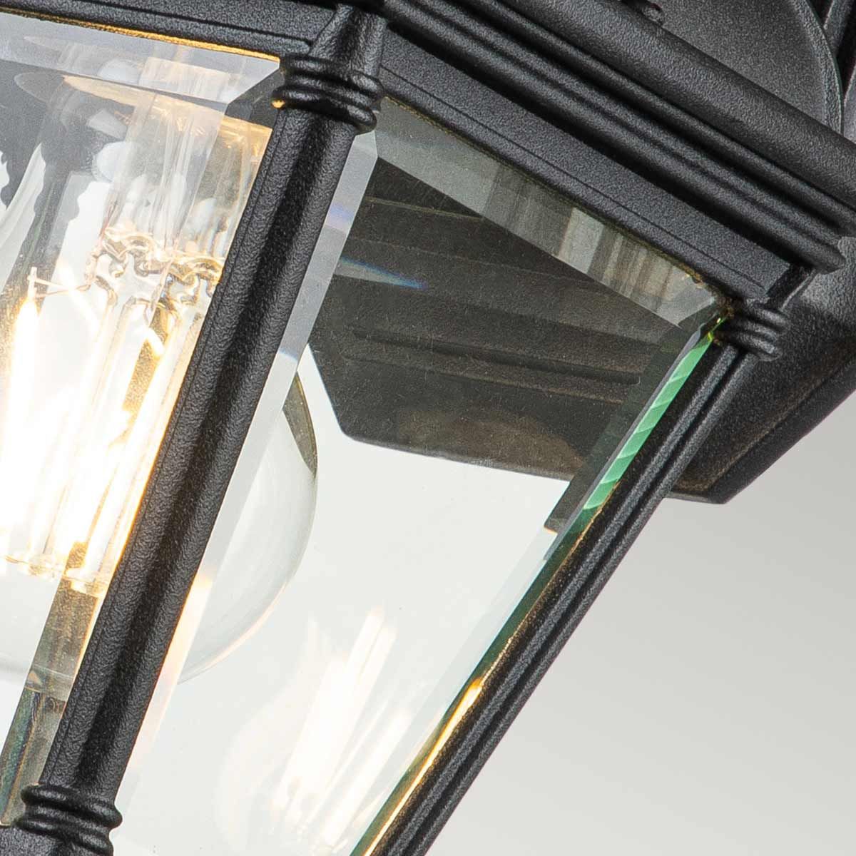 Elstead Bayview Single Small Wall Lantern - Black