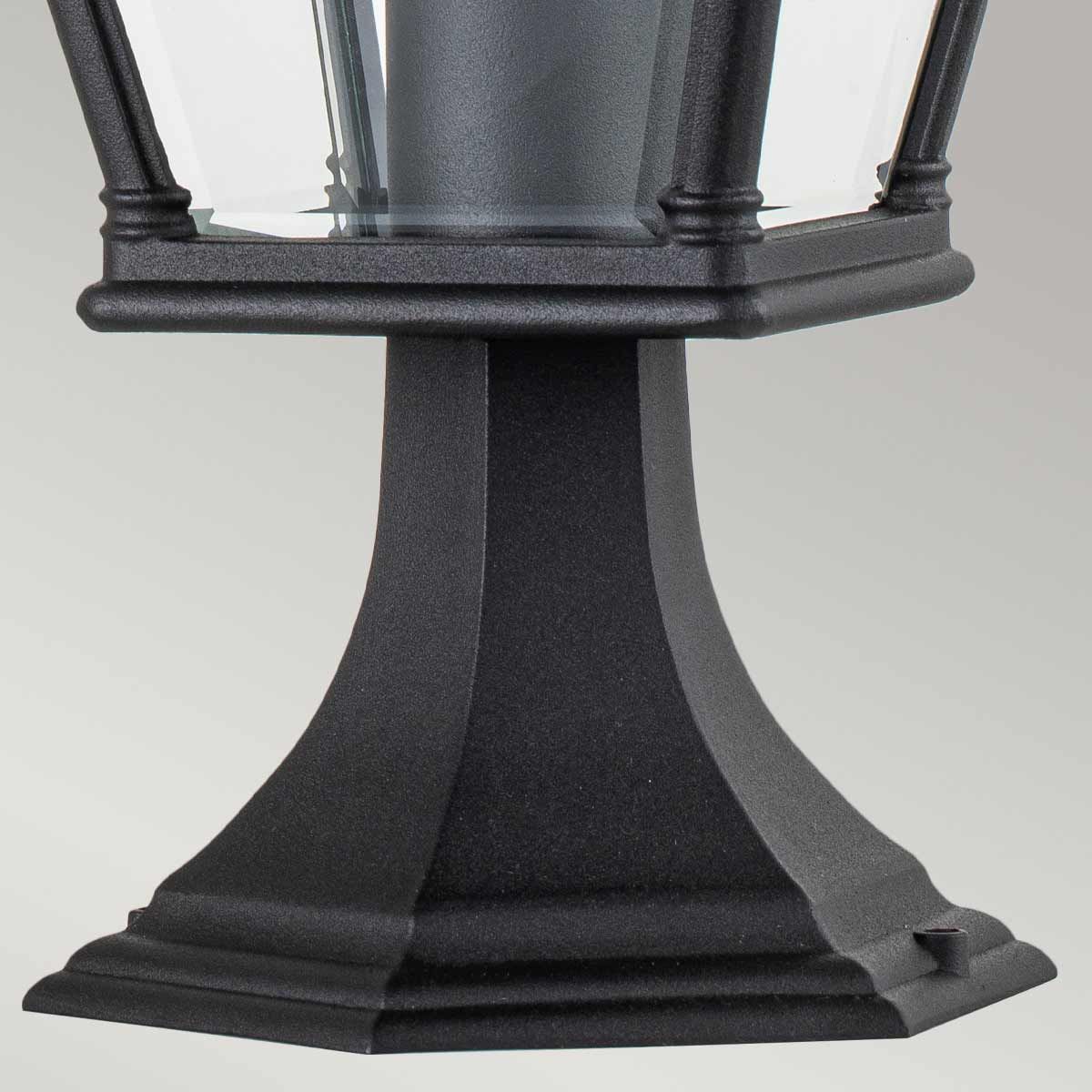 Elstead Bayview Single Medium Pedestal Lantern - Black