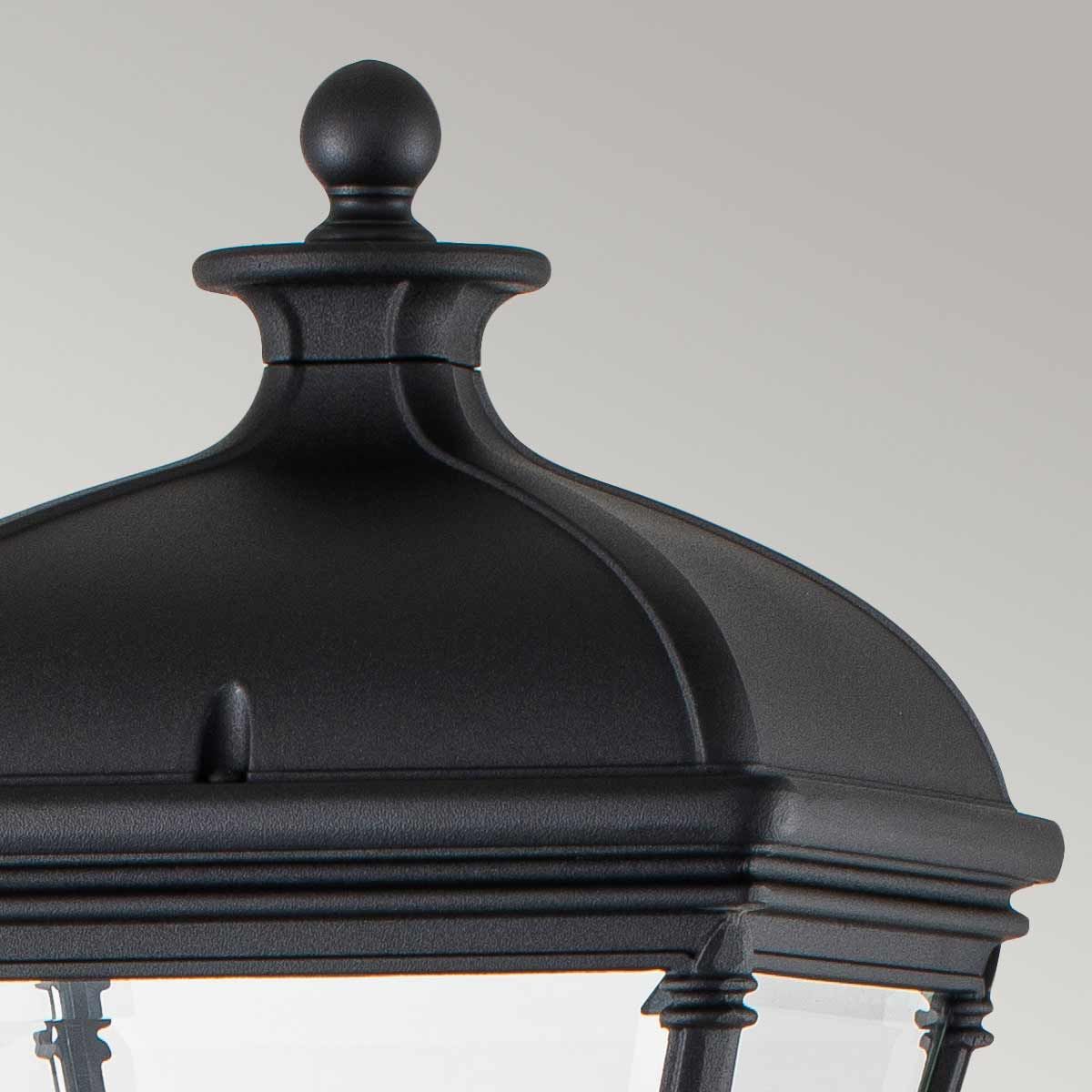 Elstead Bayview Single Medium Pillar Lantern - Black
