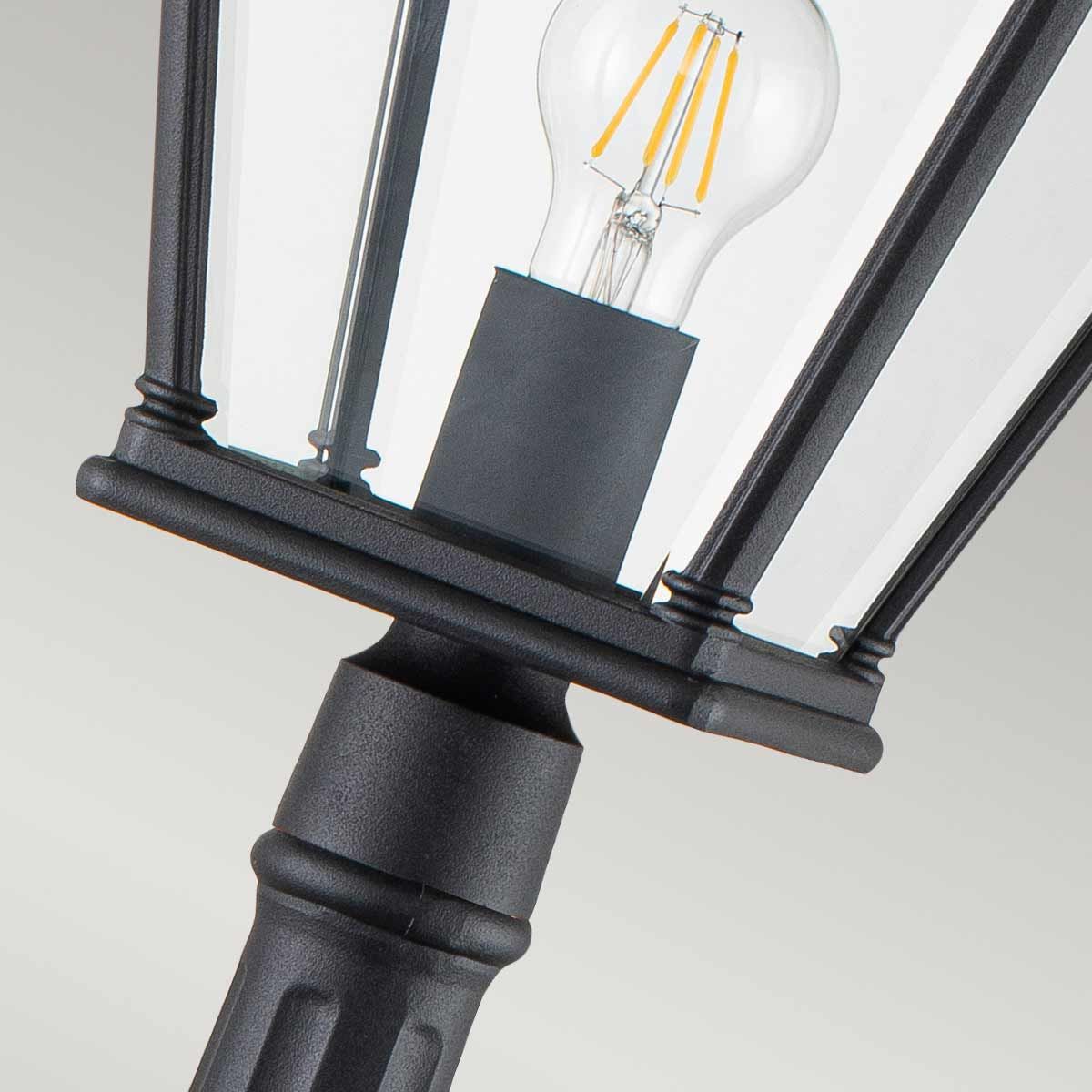 Elstead Bayview Single Medium Pillar Lantern - Black