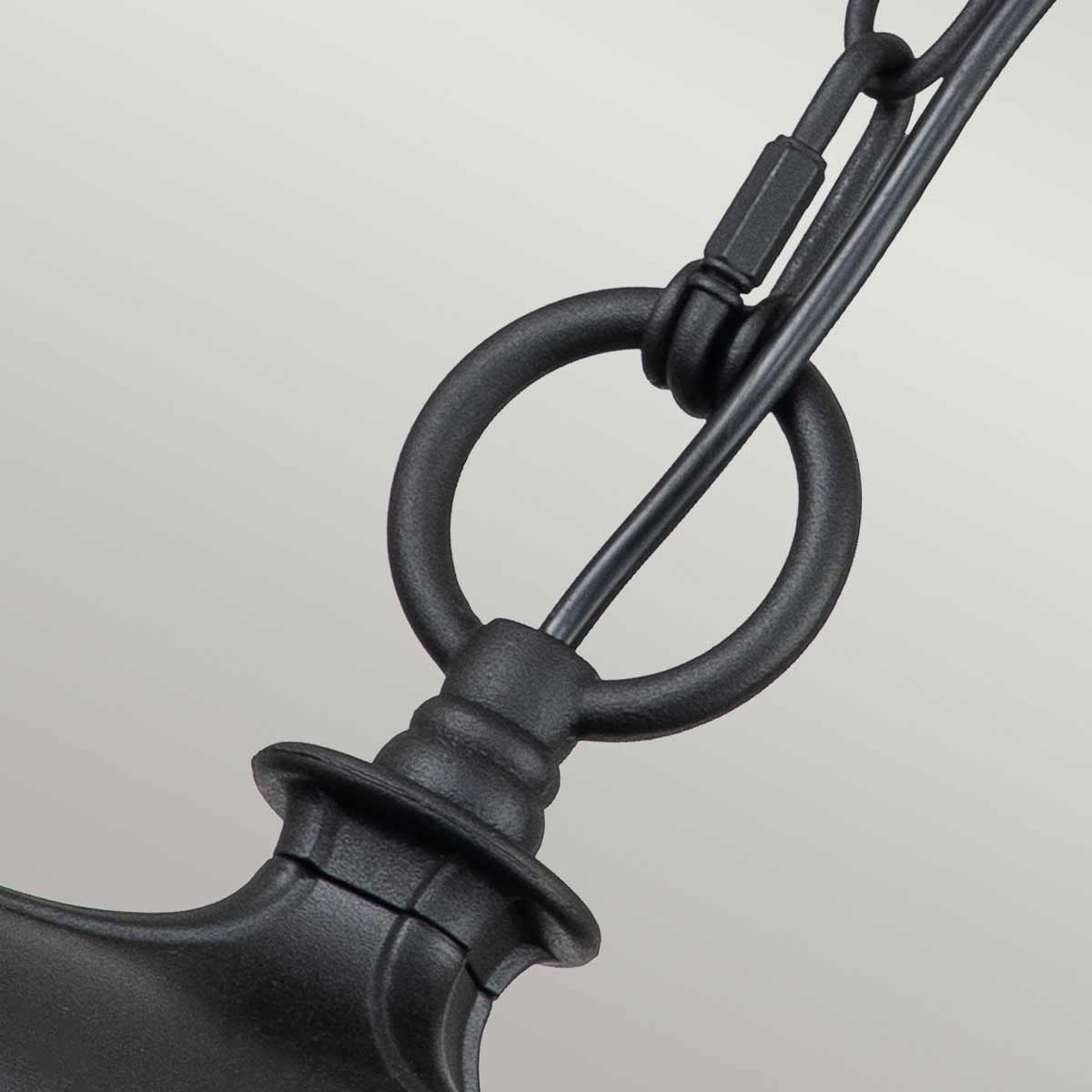 Elstead Bayview Single Medium Chain Lantern - Black
