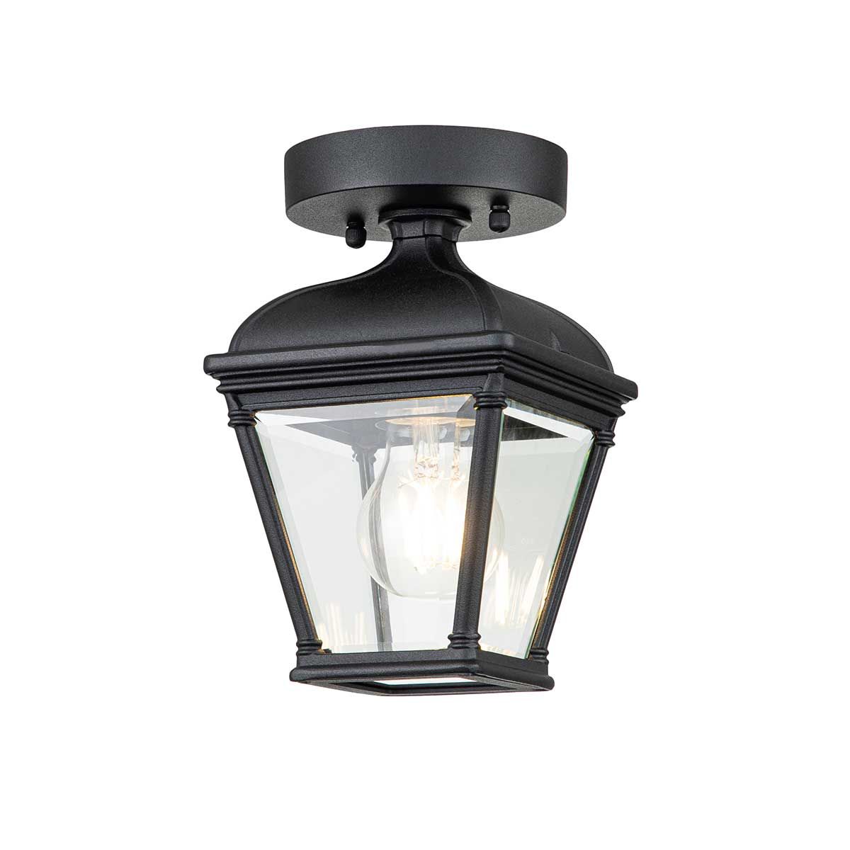 Elstead Bayview Single Porch Lantern - Black
