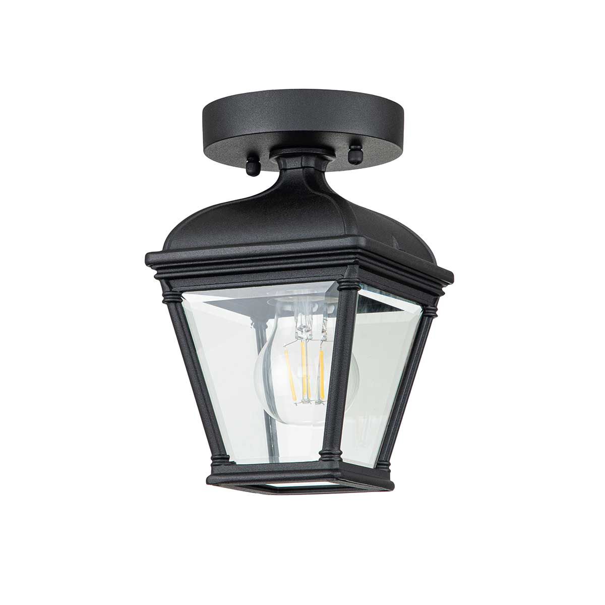 Elstead Bayview Single Porch Lantern - Black