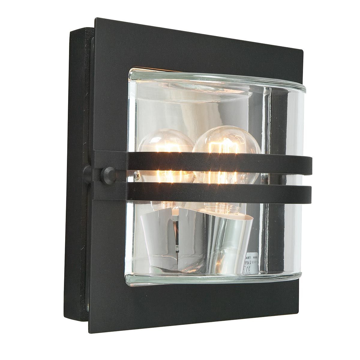 Norlys Bern Single Wall Lantern - Black with Clear Glass