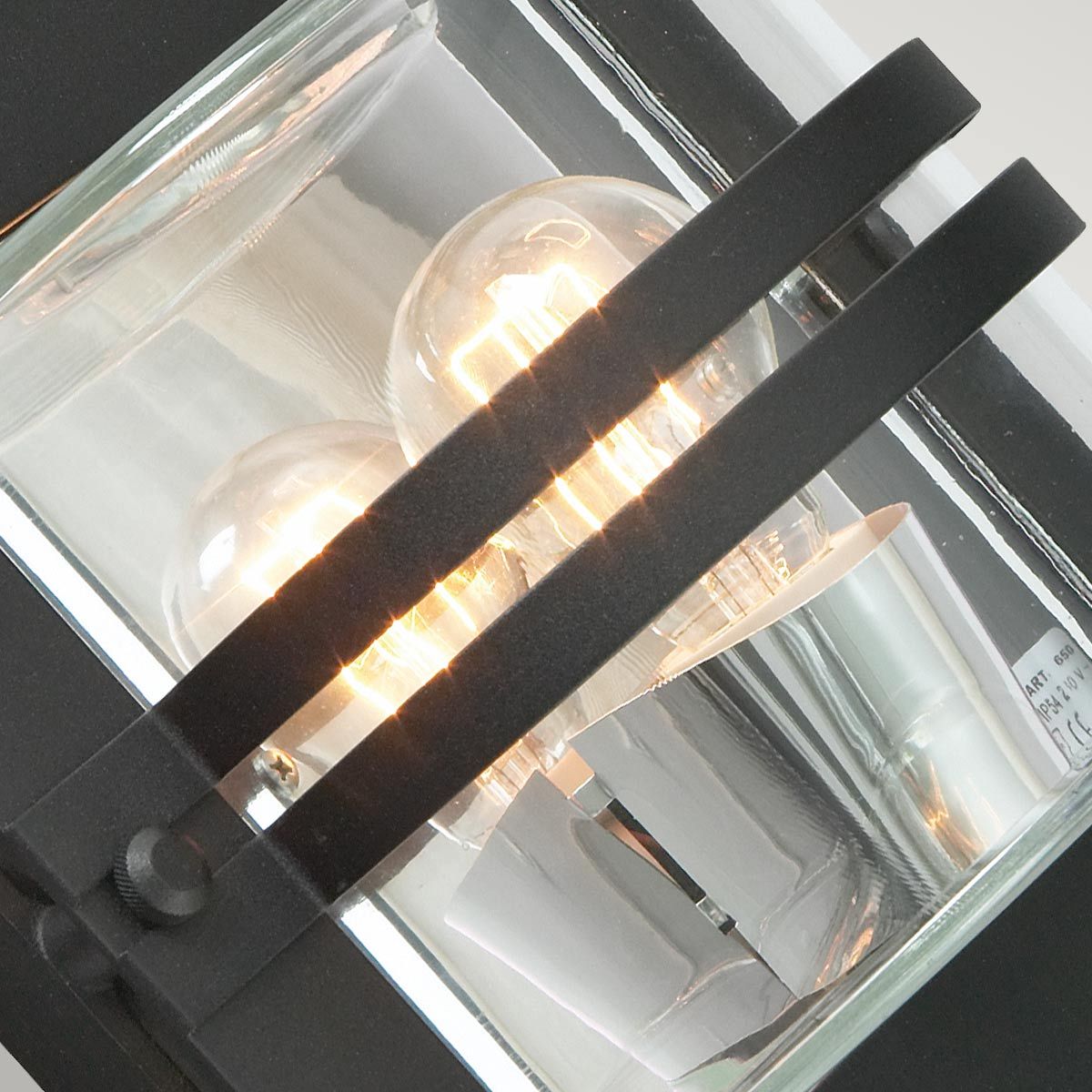 Norlys Bern Single Wall Lantern - Black with Clear Glass