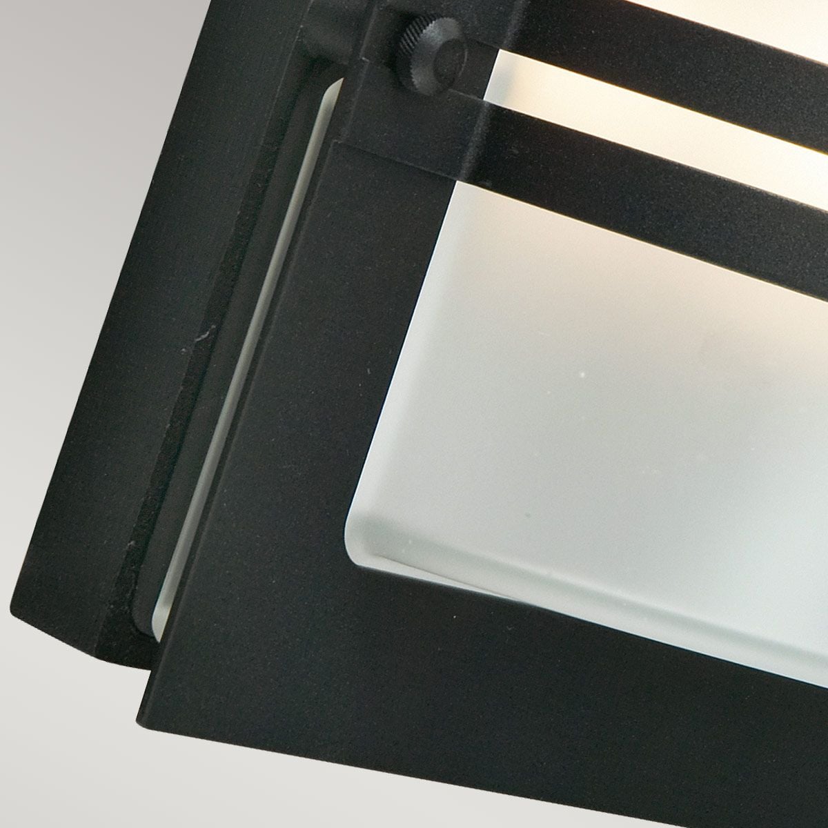 Norlys Bern Single Wall Lantern - Black with Frosted Glass