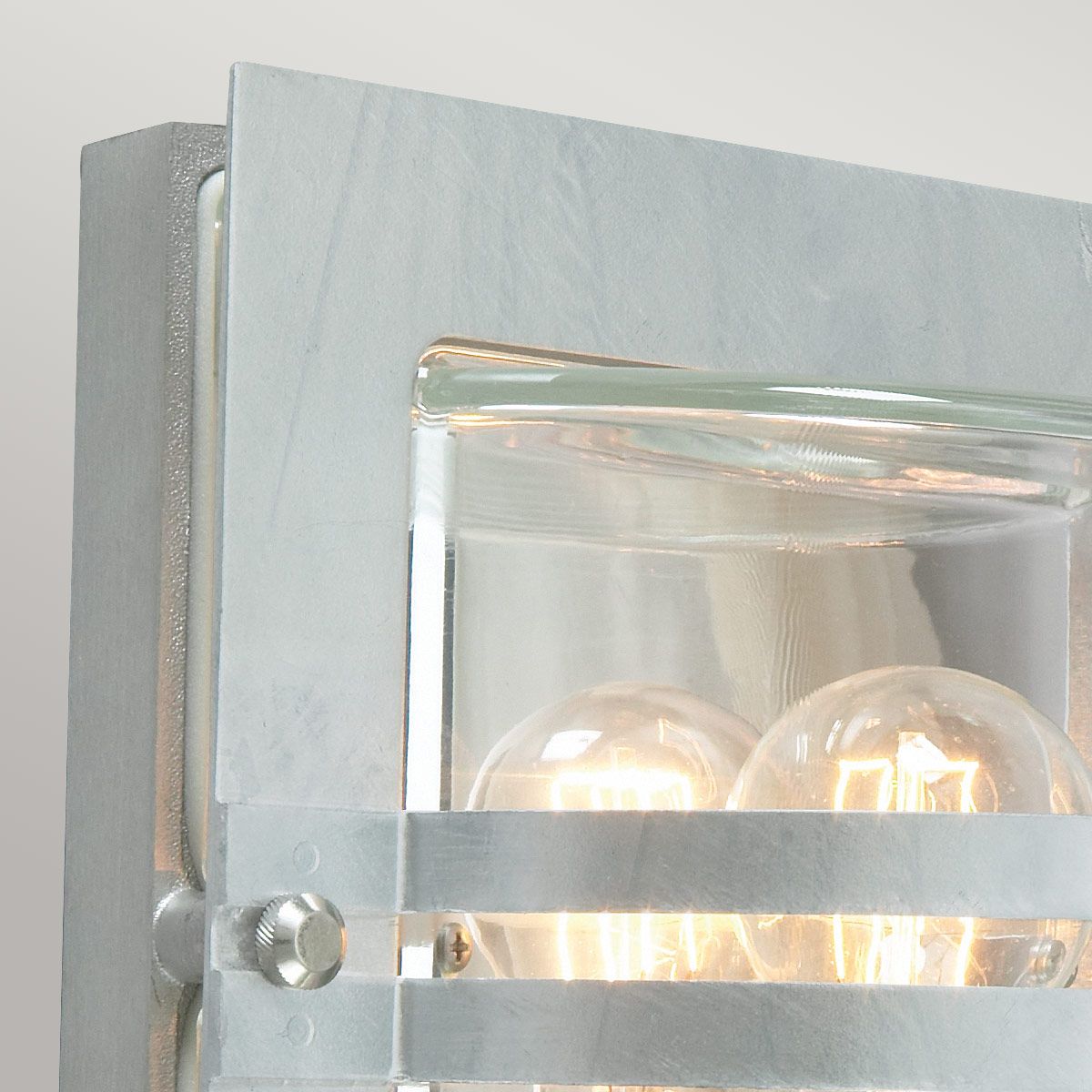 Norlys Bern Single Wall Lantern - Galvanised with Clear Glass