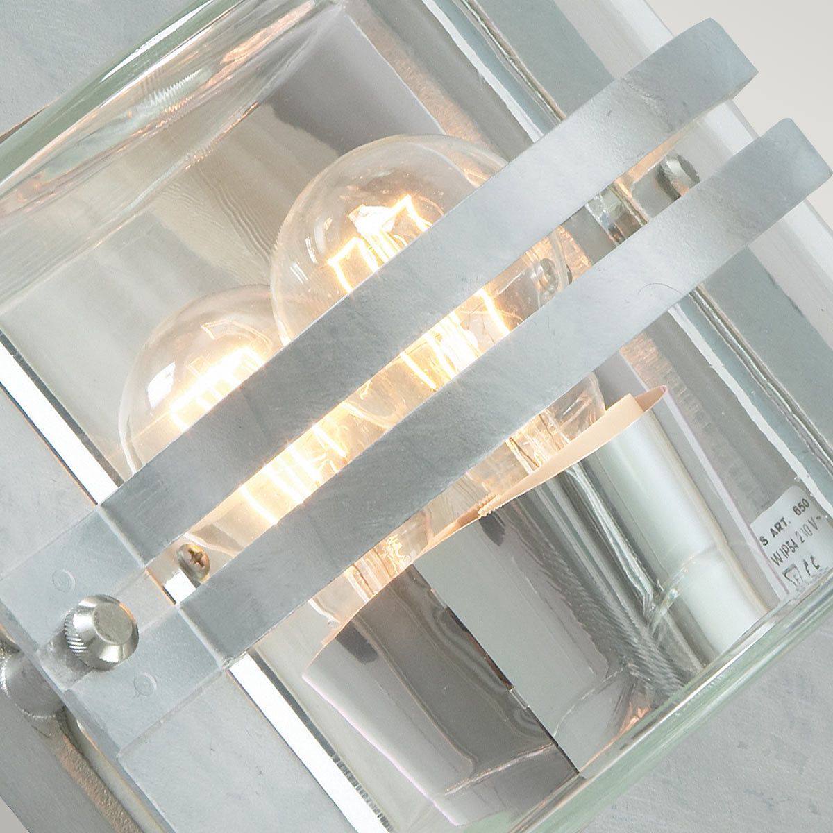 Norlys Bern Single Wall Lantern - Galvanised with Clear Glass