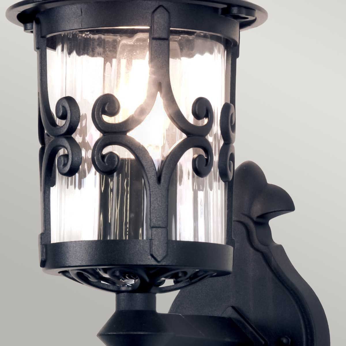 Elstead Hereford Single Wall Lantern - Black