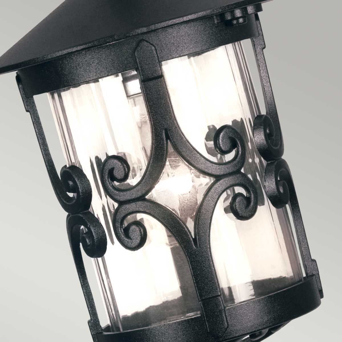 Elstead Hereford Single Porch Chain Lantern - Black