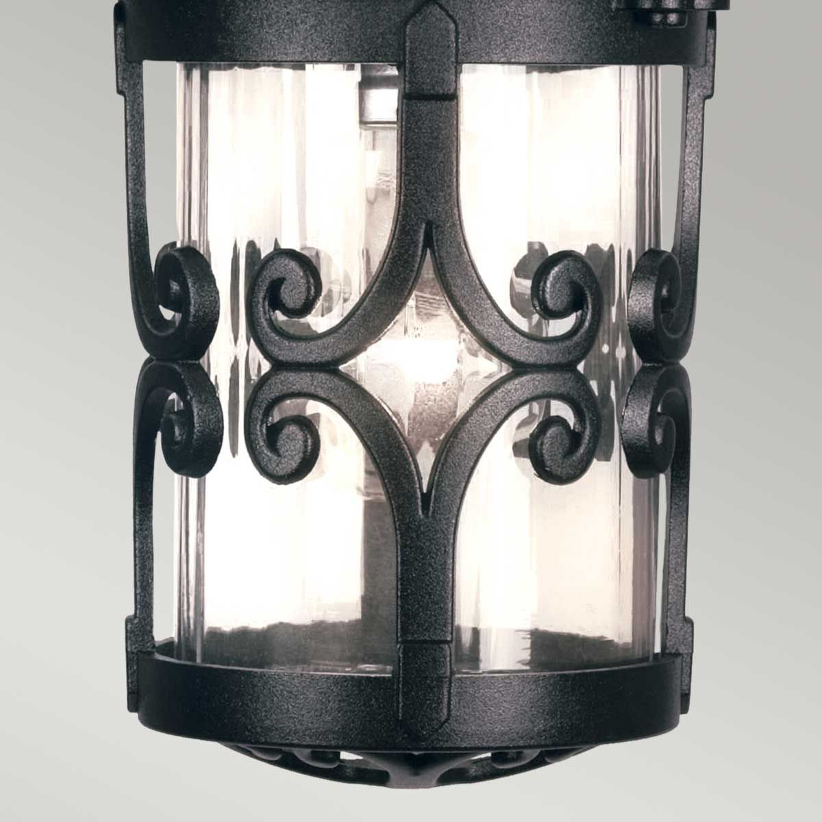 Elstead Hereford Single Porch Chain Lantern - Black