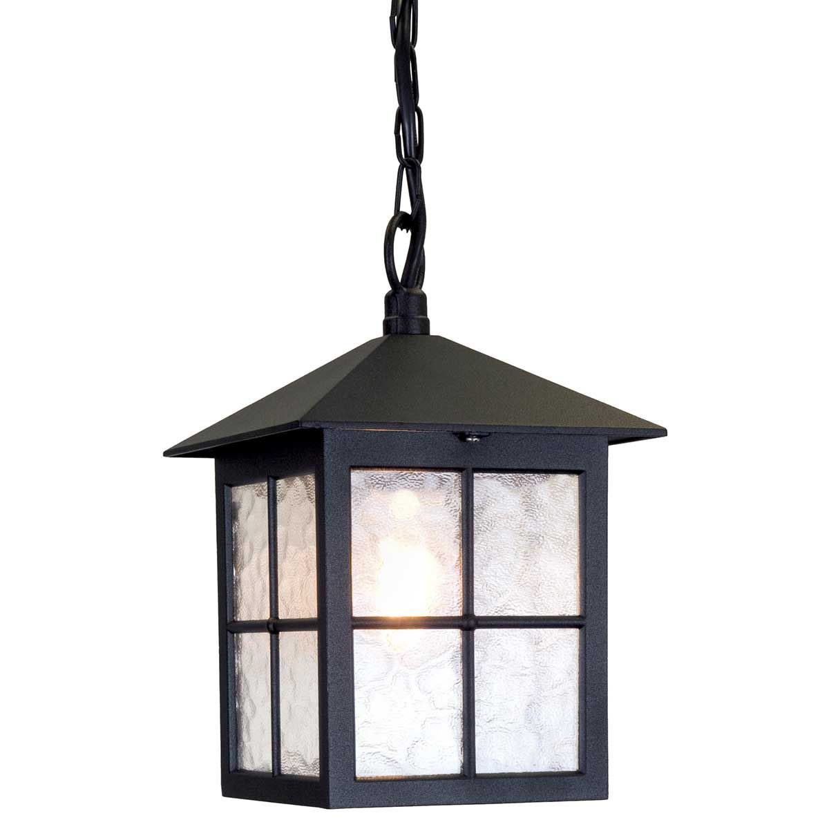 Elstead Winchester Single Porch Chain Lantern - Black