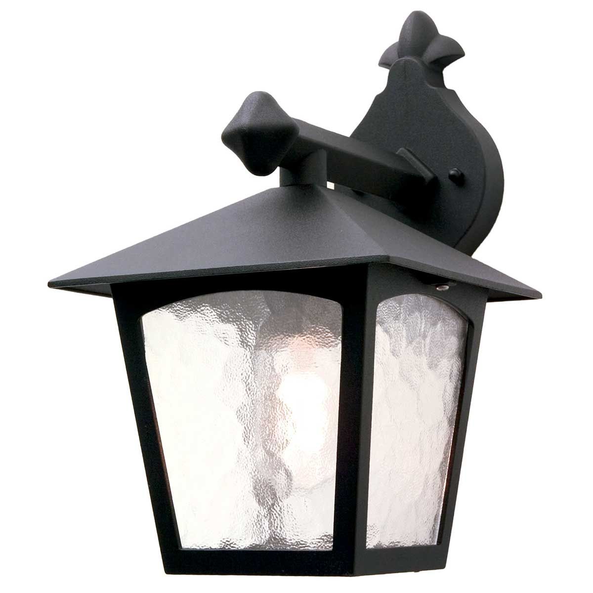 Elstead York Single Wall Down Lantern - Black