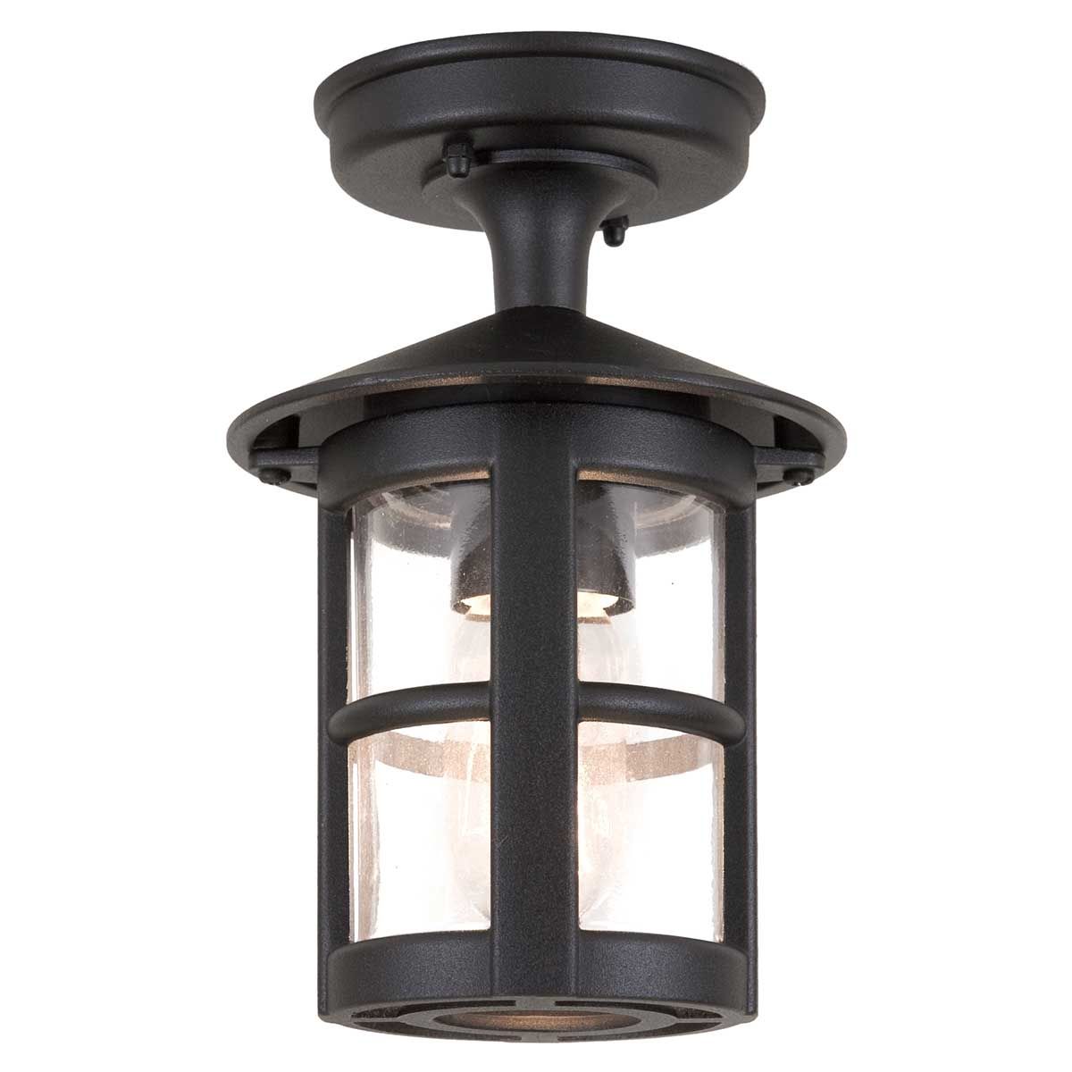 Elstead Hereford Window Single Porch Lantern - Black