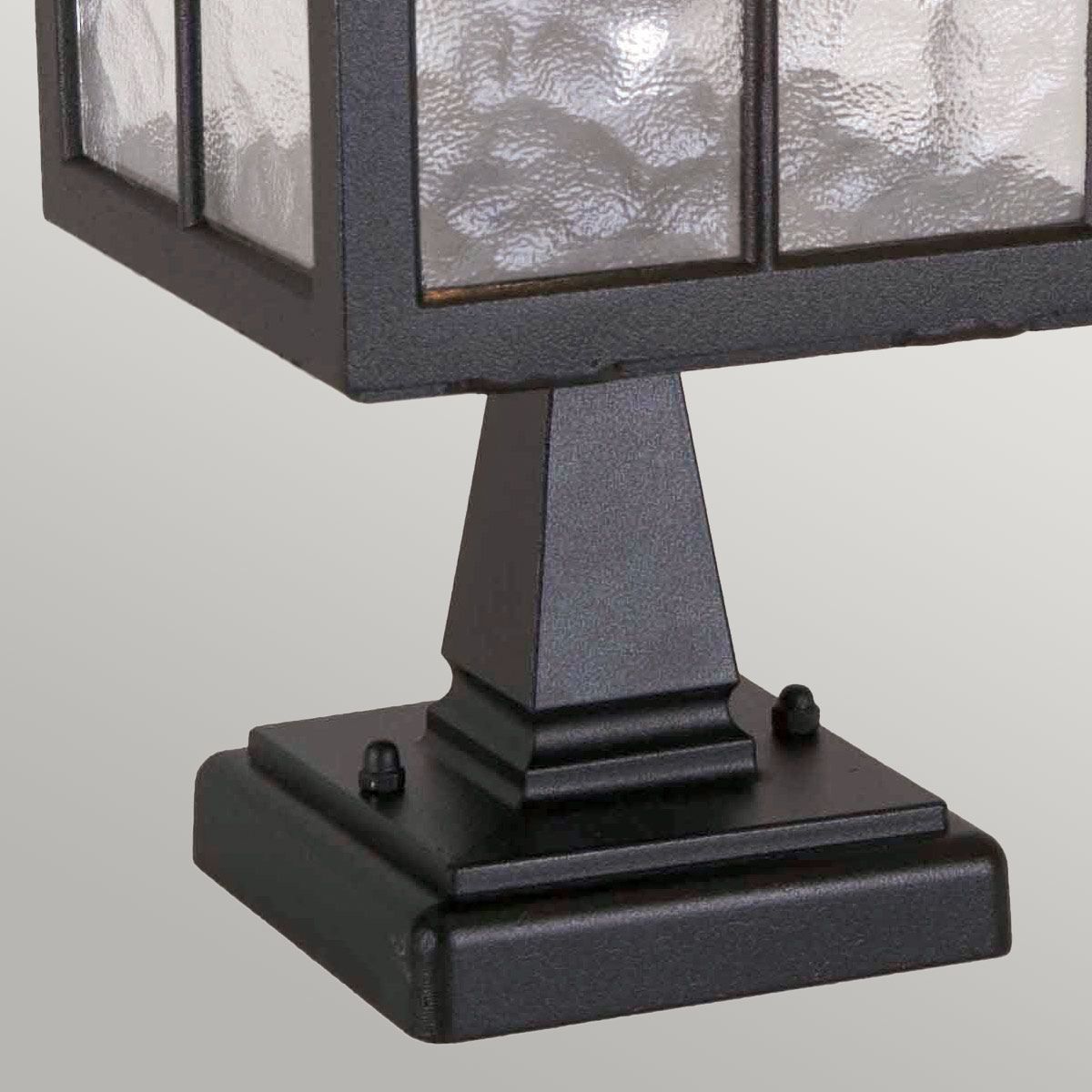 Elstead Winchester Single Pedestal Lantern - Black