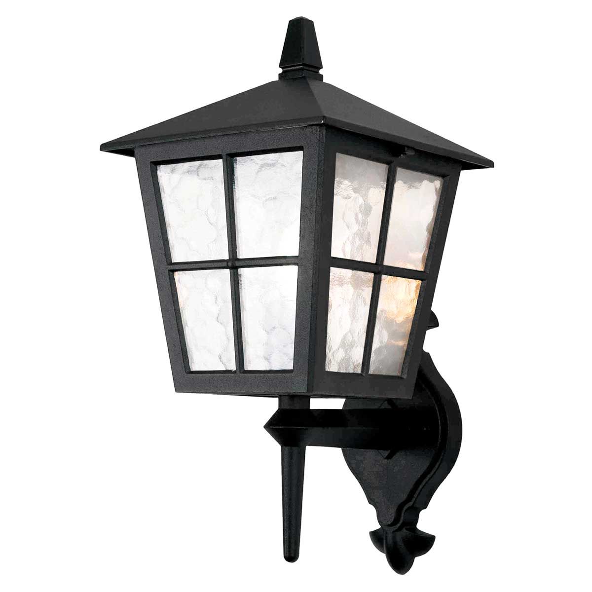 Elstead Canterbury Single Wall Up Lantern - Black